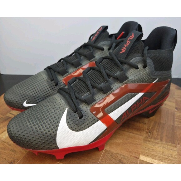 Nike Football Cleats Men\'s Size 11.5 Black Red Alpha Menace Elite 4 FZ7701-004 main image 9